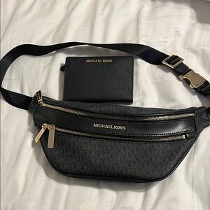 Michael Kors Black Belt Bag with Wallet